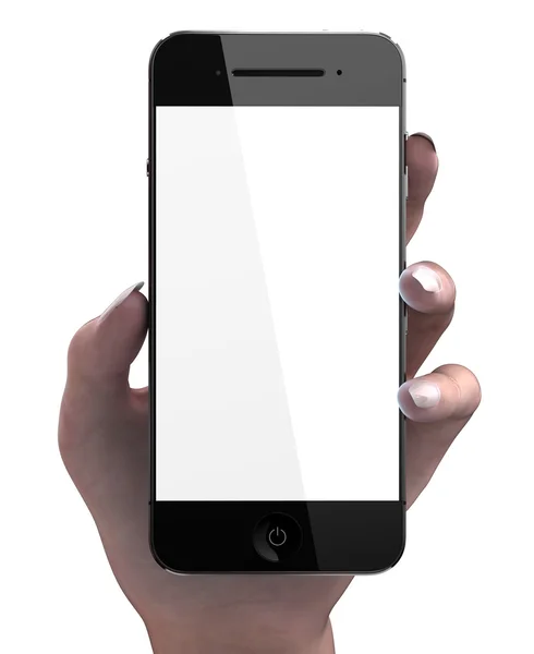 Smartphone na mão feminina — Fotografia de Stock