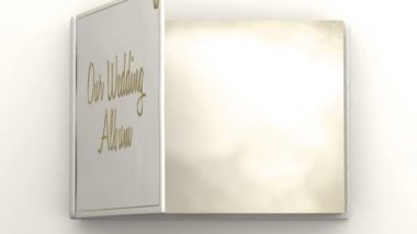 Boş sayfaları ile düğün albümü