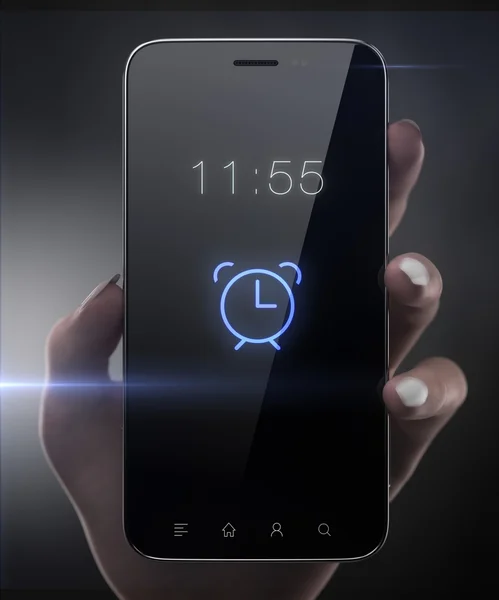 Concepto de teléfono inteligente alarma — Foto de Stock