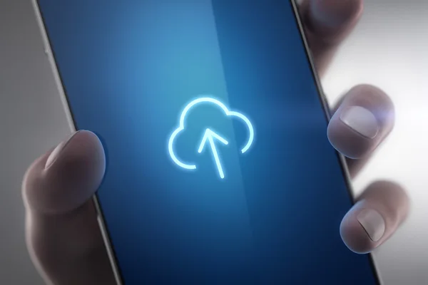 Smartphone-Konzept zur Cloud-Speicherung — Stockfoto