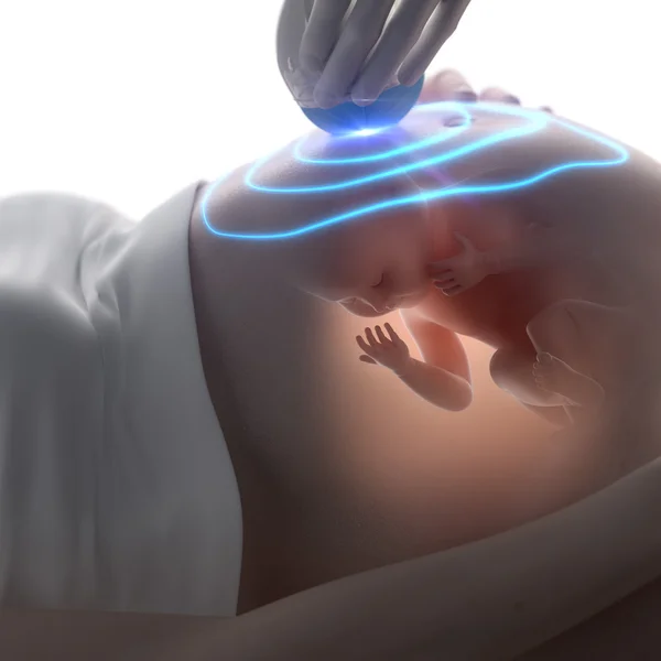 Ultrasuoni durante la gravidanza concetto — Foto Stock