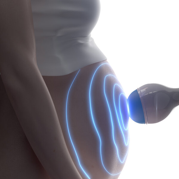 Ultrasound during pregnancy concept
