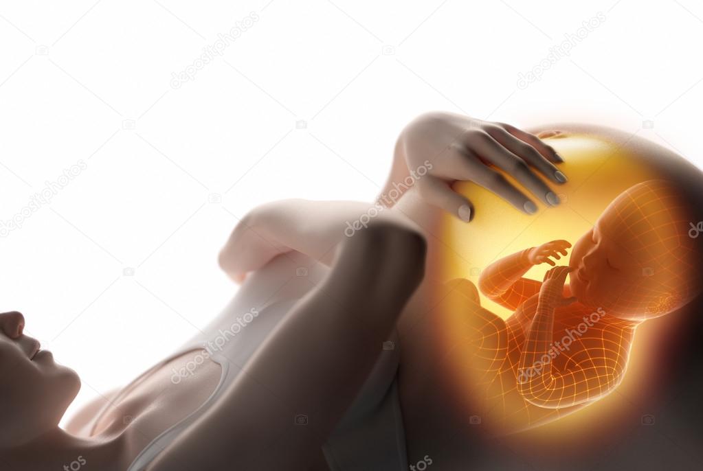 рука внутри мамы