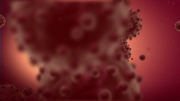 Çeşitli bakteri saldıran — Stok video