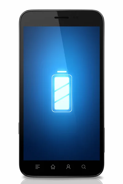 Mobiele telefoon batterij concept — Stockfoto