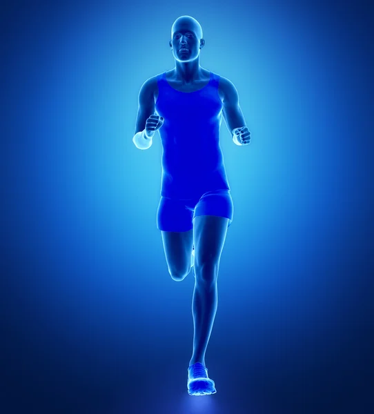 Running male in sport clothes — Stock Photo, Image