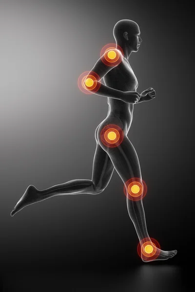Articulación rodilla, cadera y tobillo — Foto de Stock