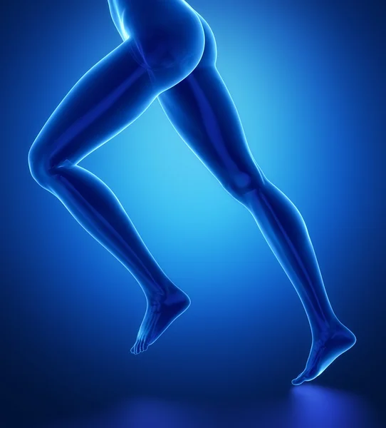 Legs of running woman — Stock Photo, Image