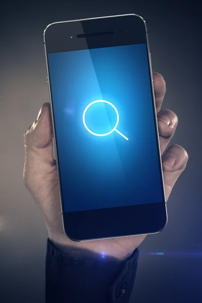 スマート フォンでの検索記号 — ストック写真