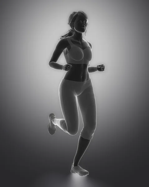 Mujer corriendo en ropa deportiva — Foto de Stock