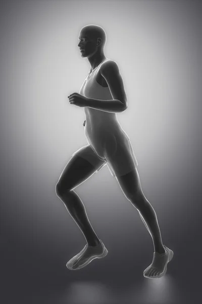 Running man in sport clothes — Stock Photo, Image