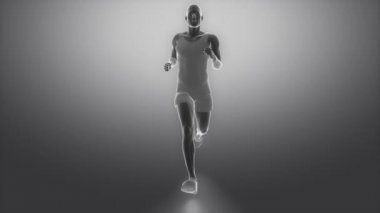 Çalışan adam omurga tarama döngü içinde