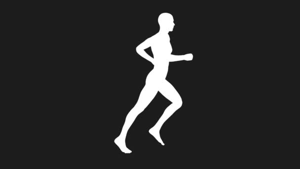 Correre uomo in loop — Video Stock