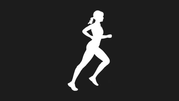 Courir femme en boucle — Video