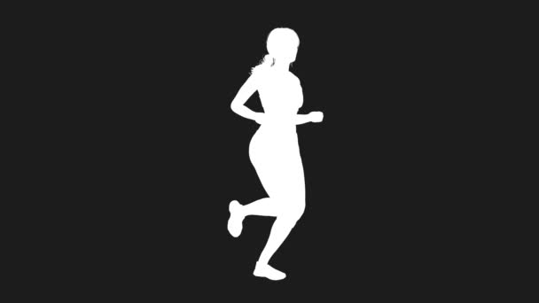 Courir femme en boucle — Video