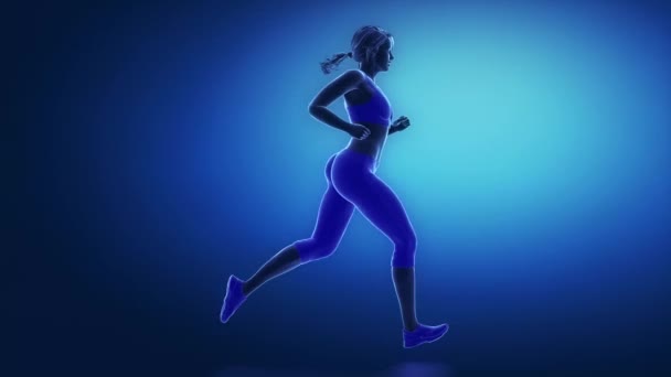 Runner bekken animatie — Stockvideo