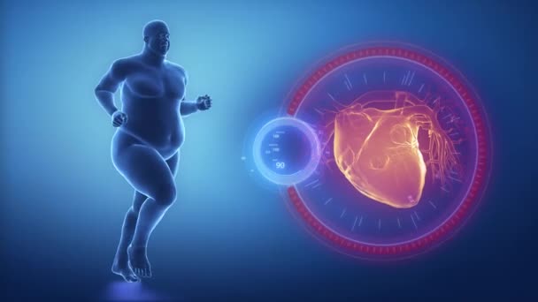 Sağlıklı bir kalp için koşu ile — Stok video