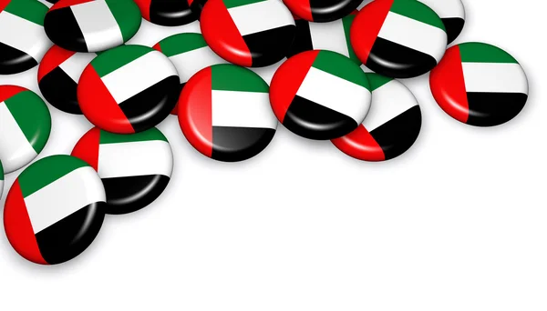 Прапор Об'єднаних Арабських Еміратів на значки — стокове фото
