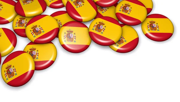 Spain Flag On Buttons Badges — Stock Photo, Image