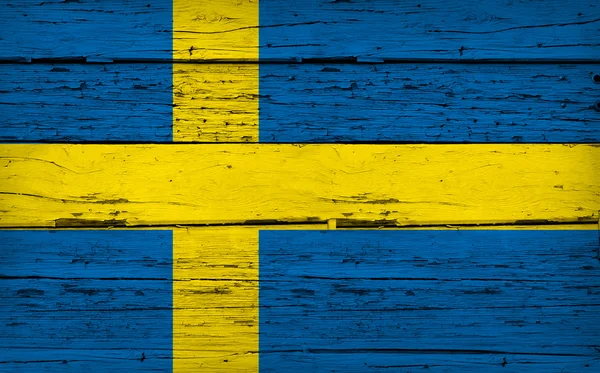 Sweden Flag Grunge Background — Stock Photo, Image