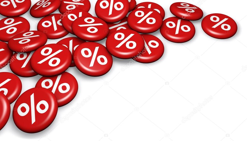 Shopping Sale Discount Percent Buttons