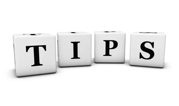Tips Sign On Cubes — Stock Photo, Image