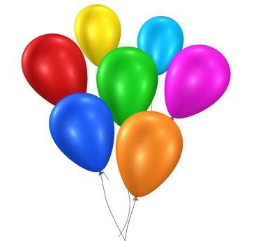 Renkli balon doğum günü partisi