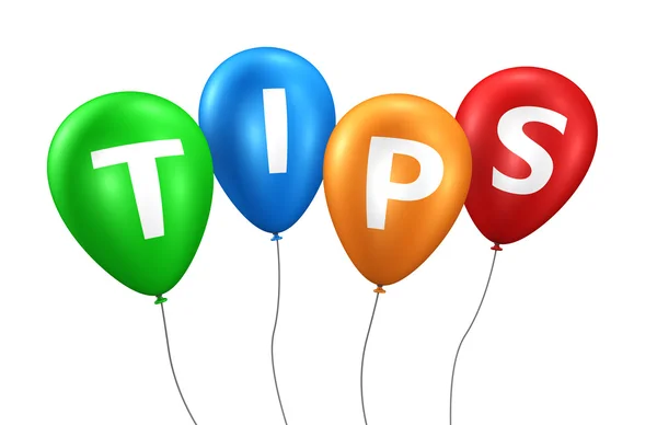 Tips Sign Balloons — Stock Photo, Image