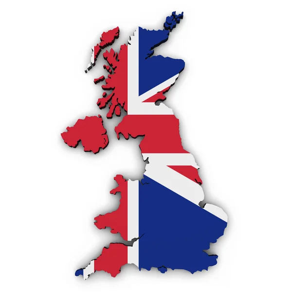 UK Map Shape Union Jack Flag — Stock Photo © NiroDesign #104943114