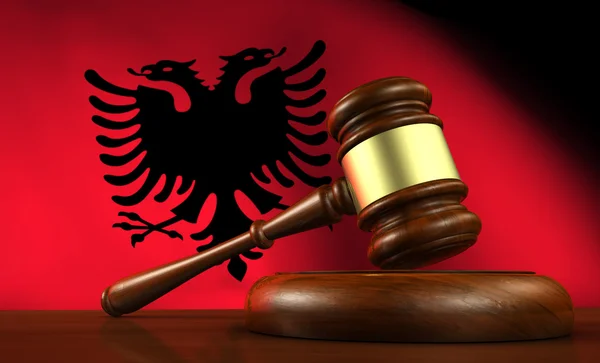 Albánie zákon právní systém koncept — Stock fotografie