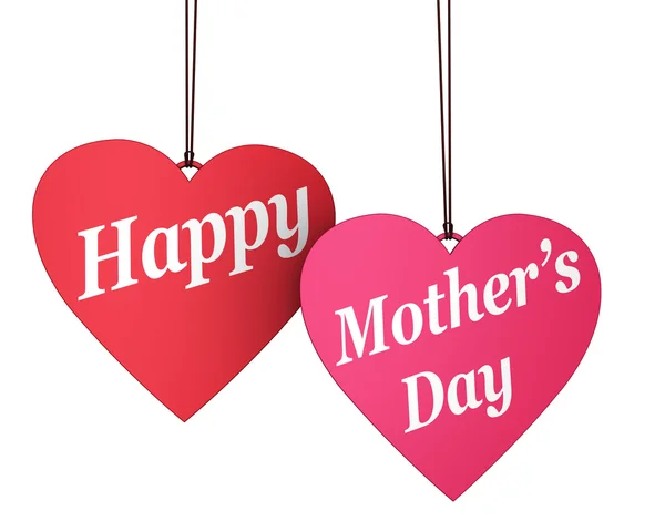 Happy Mothers Day Hearts — Stock Photo, Image