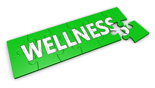 Wellness Puzzle Concept — Stock Photo, Image