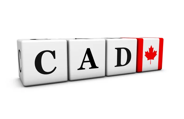 CAD Canadian Dollar Canada Currency Code — Stock Photo, Image