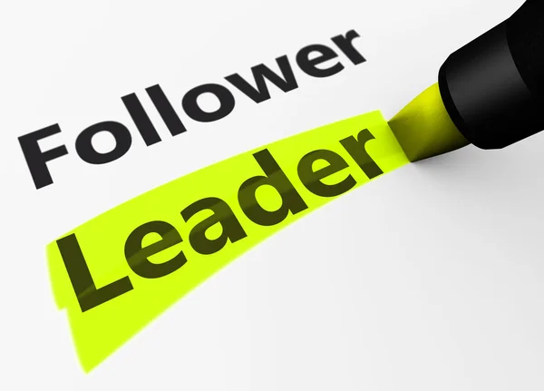 Leader Vs Suivre Business Leadership Concept — Photo