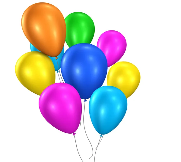 Palloncini colorati Festa di compleanno felice — Foto Stock