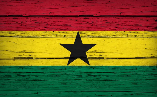 Ghana vlag Grunge achtergrond — Stockfoto