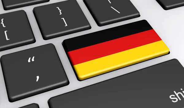 Deutsche Flagge Computertastatur — Stockfoto