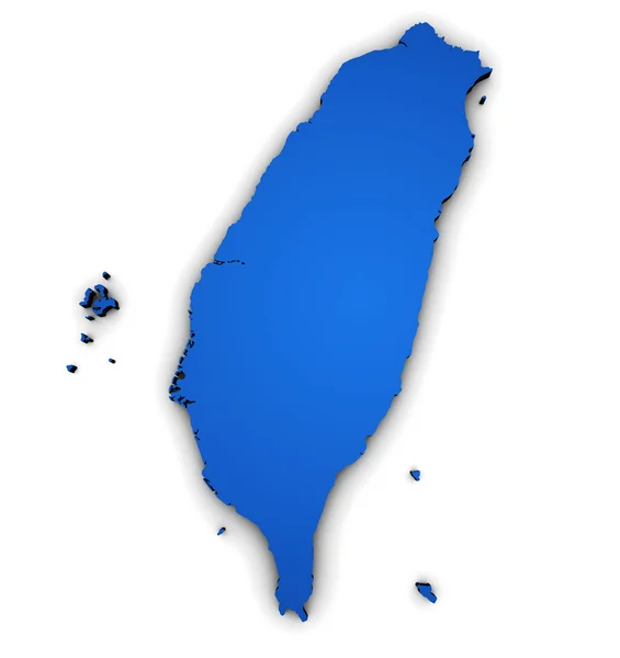 Taiwan Map Shape — Stock Photo, Image