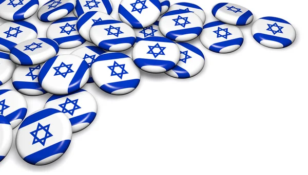 Izraelská vlajka na odznaky — Stock fotografie