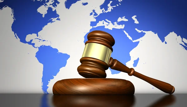 Concepto de Derecho Internacional y Justicia — Foto de Stock