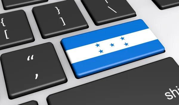 Honduras Concetto di rete informatica di digitalizzazione — Foto Stock