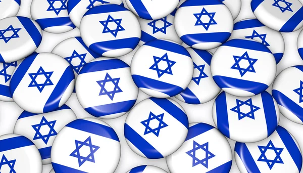 이스라엘 국기 핀 배지 배경 — 스톡 사진