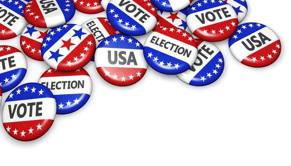 Bize cumhurbaşkanlığı seçim kampanyası rozetleri kavramı — Stok fotoğraf