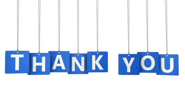 Thank You Sign Blue Paper Tags — Stock Photo, Image