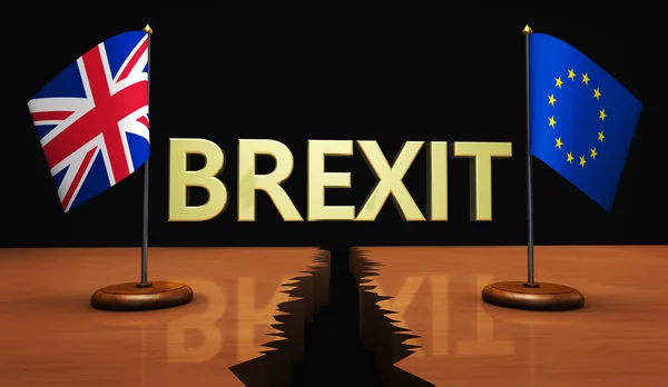 Brexit UK Conceito de separação da UE — Fotografia de Stock