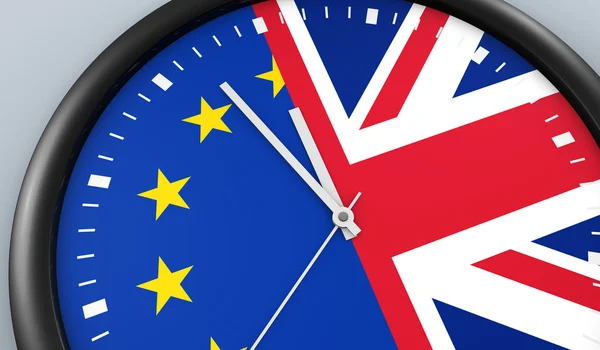 Conceito do Processo de Negociação do Brexit Time — Fotografia de Stock