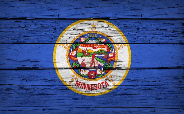 Minnesota státní vlajka Grunge pozadí — Stock fotografie