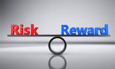 Risk iş ve finans proje yönetimi konsepti 3D illüstrasyon.