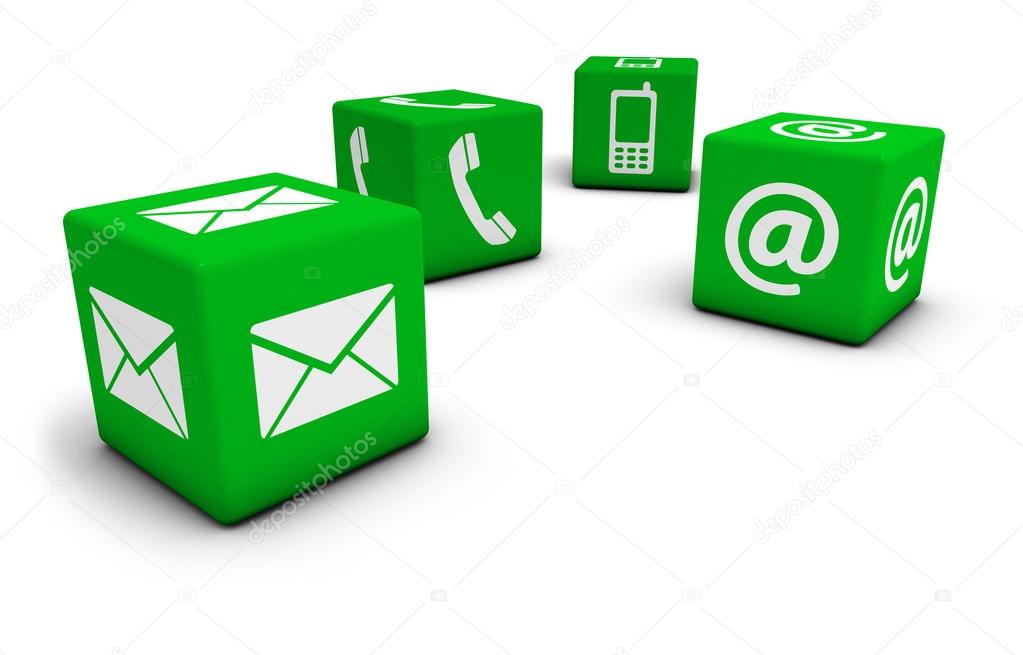 Web Contact Us Icons Cube