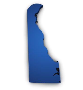 Delaware Haritası 3d şekil